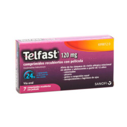 Telfast 120 mg 7 comprimidos recubiertos con pelicula