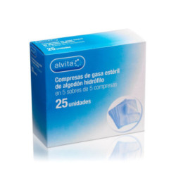 Gasa Estéril Algodon Hidrofilo Compresas Alvita Sobre 5 Uds.