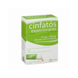 Cinfatos expectorante 10 mg 100 mg 18 sobres solucion oral